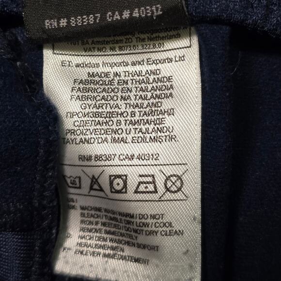 Adidas Track Pants Men’s Medium Navy Blue 3 Stripes Oversized CW5040 - Picture 4 of 8